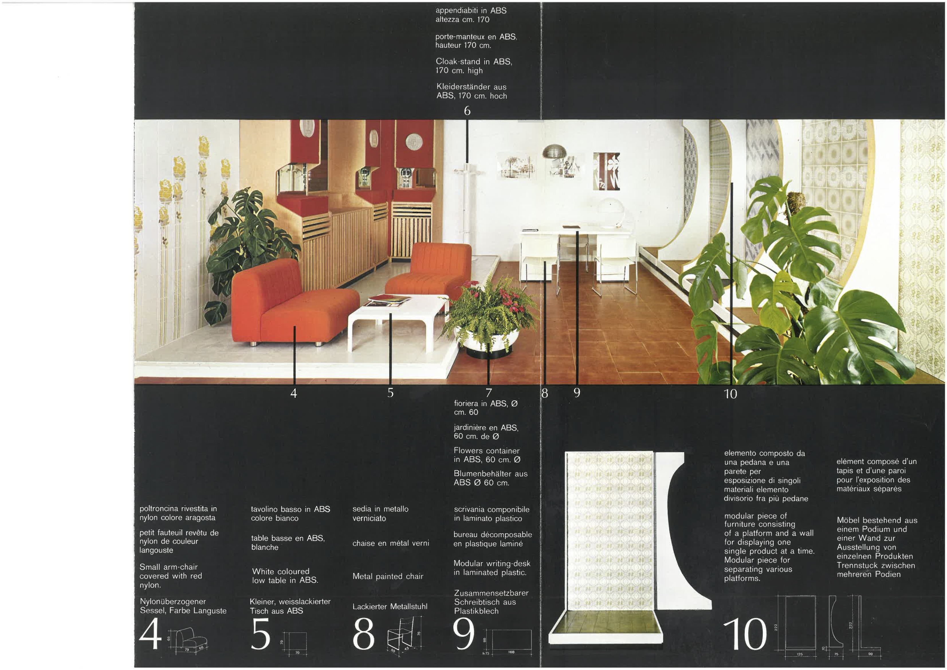 Fondo Parmeggiani - Iris Ceramica modulo tipo espositori anni '70
