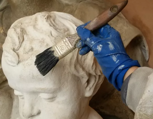 Madonna Grassa - durante il restauro